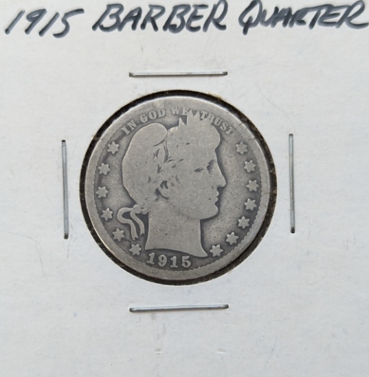 1915 Silver Barber Quarter