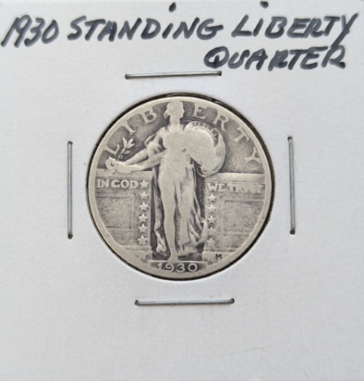 1930 Silver Standing Liberty Quarter