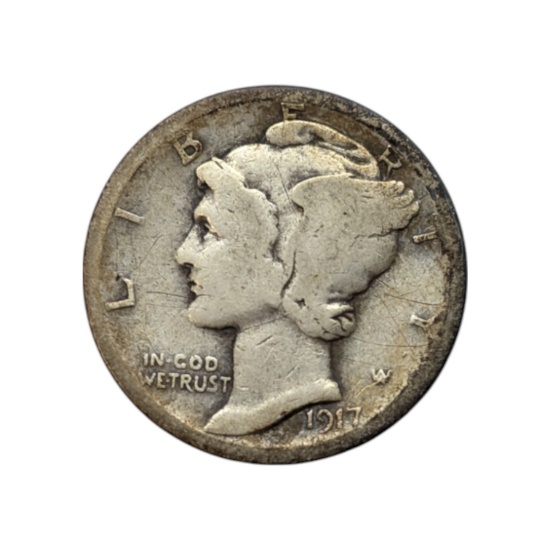 1917-S Silver Mercury Dime