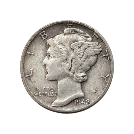 1942 Silver Mercury Dime