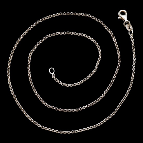 Italian Sterling Silver Cable Chain Necklace