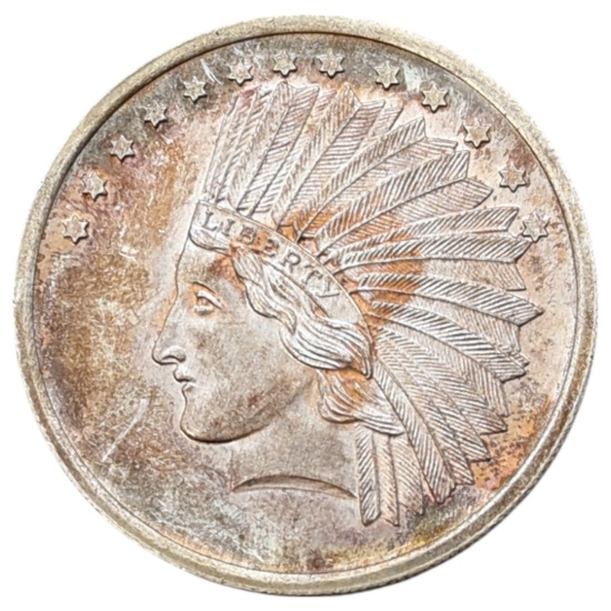 1 Ounce Fine .999 Silver Round - Indian Head