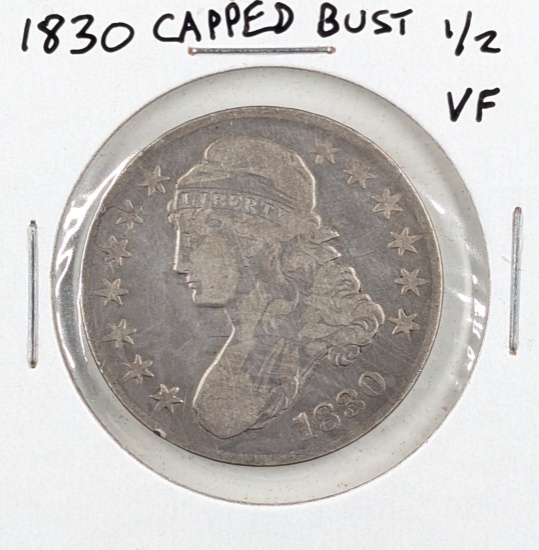 1830 Silver Capped Bust Half Dollar - VF
