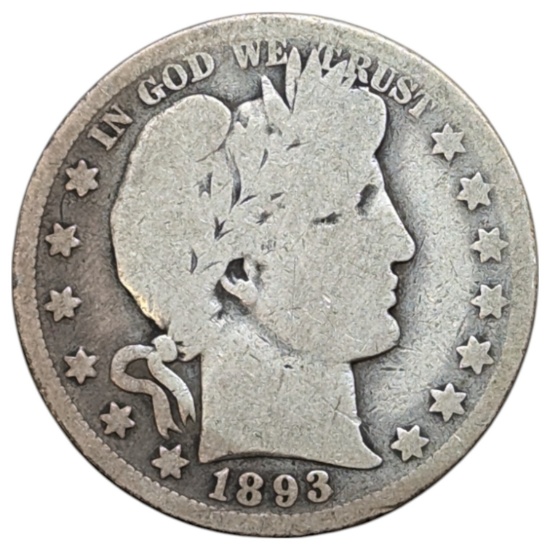 1893-O Silver Barber Half Dollar