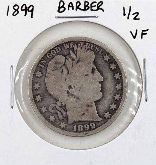 1899 Silver Barber Half Dollar - VF