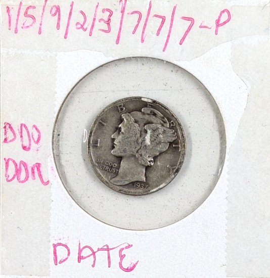 1937 Silver Mercury Dime
