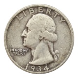 1934 Silver Washington Quarter
