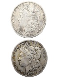 Lot of 2 Morgan Silver Dollars - 1889-O, 1890-O
