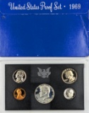 1969 Silver US Mint Proof Set - w/ Silver Half