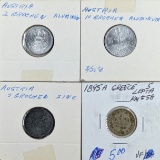 Lot of 4 Foreign Coins - Austria, Greece