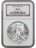 NGC 1987 MS69 American Silver Eagle Dollar