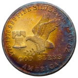 1 Ounce Fine .999 Silver Round - Tri-State refining - Toned