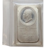 1 Ounce Fine .999 Silver Bar - Dwight D Eisenhower - Madison Mint