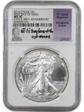 NGC 2016 MS70 American Silver Eagle Dollar - First Day of Issue - 11th Chief Engraver