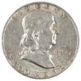 1957-D Silver Franklin Half Dollar