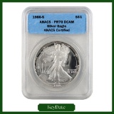FEATURE ANACS 1986-S PR70 DCAM American Silver Eagle Dollar - KEY DATE