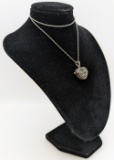 Sterling Silver Heart Locket Ladies Necklace