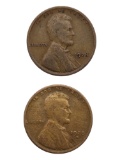 Lot of 2 Lincoln Wheat Cents - 1928 P/S
