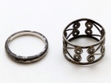 Lot of 2 Sterling Silver Ladies Rings