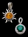 Lot of 2 Sterling Silver Pendants