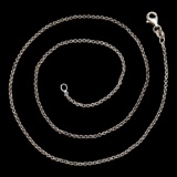 Italian Sterling Silver Cable Chain Necklace