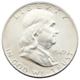 1949 Silver Franklin Half Dollar XF/AU