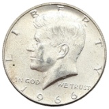 1966 Silver John F Kennedy Half Dollar