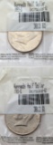 Lot of 2 - 1993-D John F Kennedy Half Dollars - Uncirculated