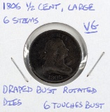 FEATURE 1806 Draped Bust Half Cent