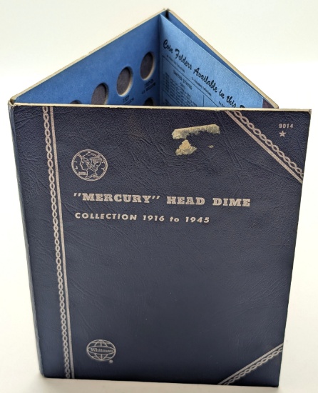 Whitman Silver Mercury Dime 1916-1945 Book w/ 27 Dimes