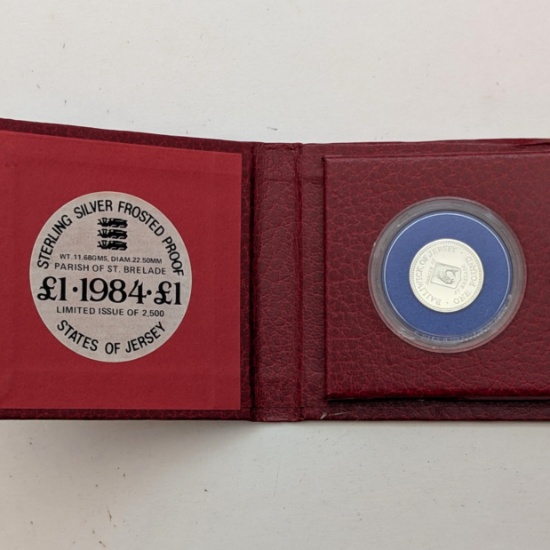 1984 Silver Proof States of Jersey 1 Pound