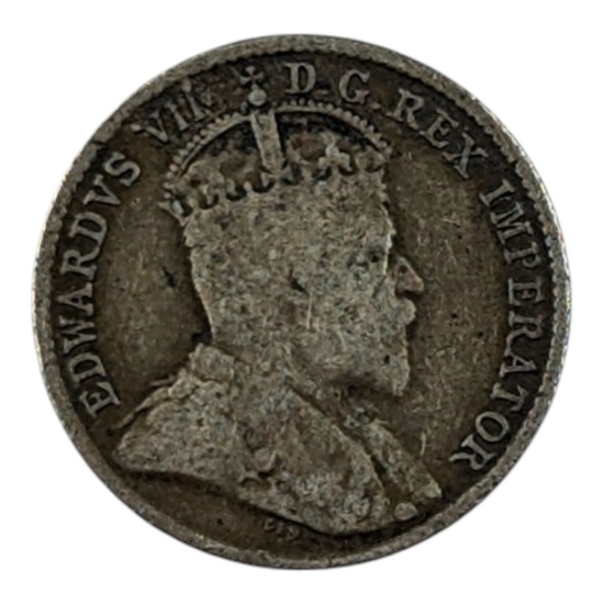 1906 Silver Canada 5 Cents