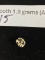 Solid Gold Tooth, 1.9 grams (approx 8k)