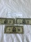 Group of three series 1953 Five Dollar BLUE SEAL banknotes ($15 value)