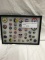 Glass showcase of vintage politcal buttons