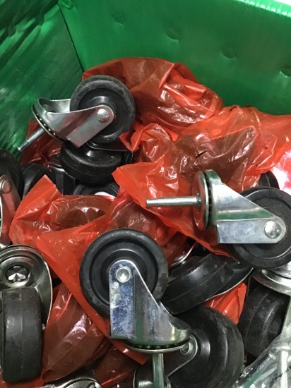 Huge amount of Misc hardware and heavy duty casters in tote-New