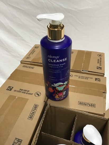 72 Always CLEANSE sensitive wash bottles (in-date, perfect)