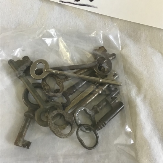 Group of 10 Antique Skeleton Keys (variety)