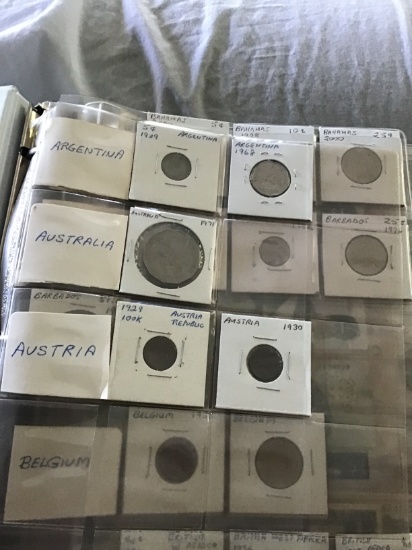 Outstanding binder full of antique world coins and currency
