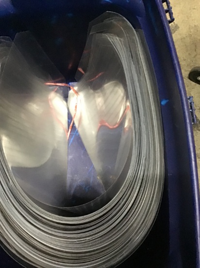 Huge amount of commercial plastic cut outs for wire shelving stock