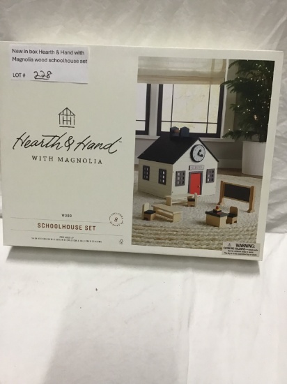New in Box, Hearth & Hand with Magnolia wood schoolhouse set