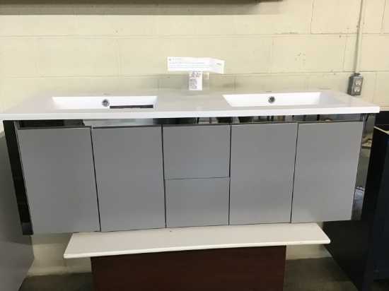 Brand new high end wall mount double vanity