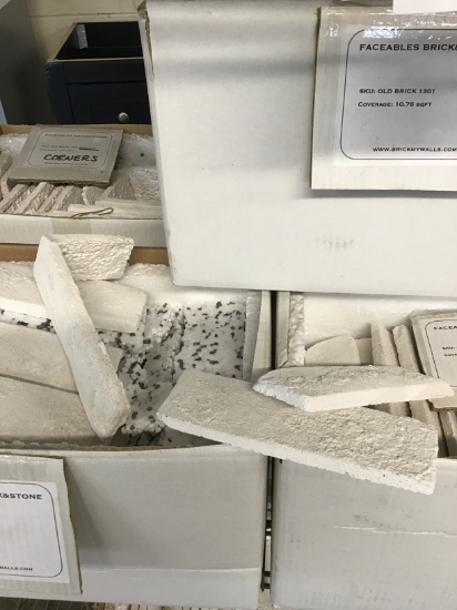 Huge group of faceables brick and stone with shelf unit