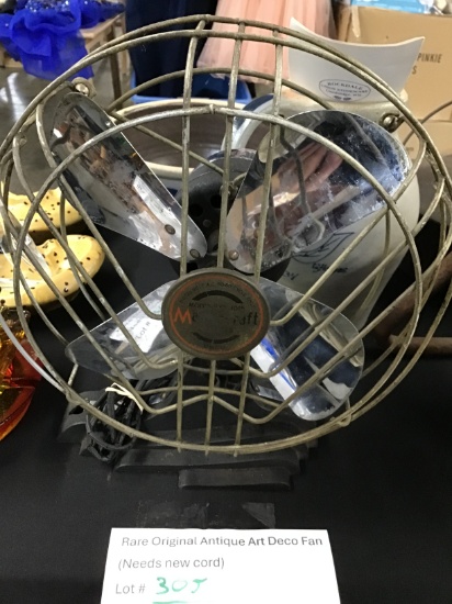 Rare Original Antique Art Deco Fan