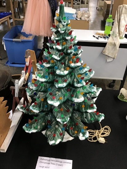 Extremely rare vintage ceramic Christmas tree