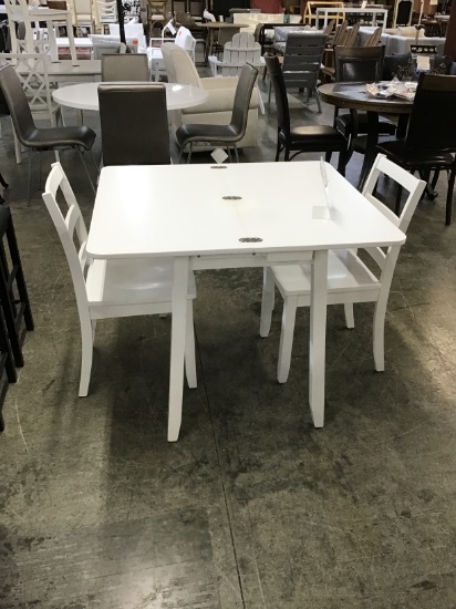 Brand new 3 pc game table set, white