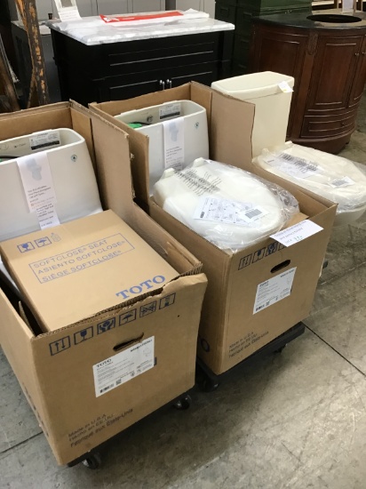 Group of 3 brand new toilets