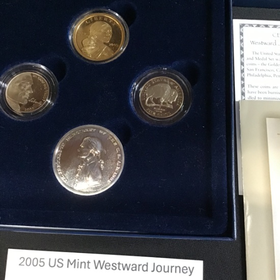 2005 US Mint Westward Journey set in box with COA
