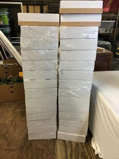 2 Stacks of study gift or packing boxes (white)