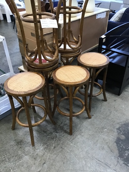 Group of 7 brand new bentwood counter stools